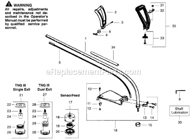 Page C Diagram and Parts List for GTI16 SUPER Weed Eater Trimmer
